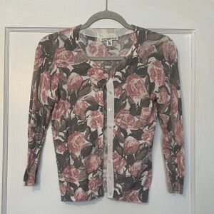 Banana Republic Pink and Gray Knit Sweater